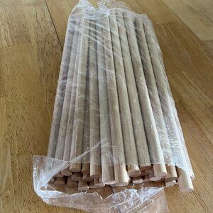 Wooden Dowels for Crafting - 48 Pieces Lot
